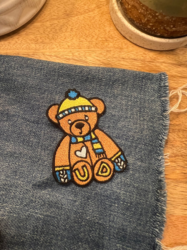 UD TEDDY BEAR IRON-ON PATCH
