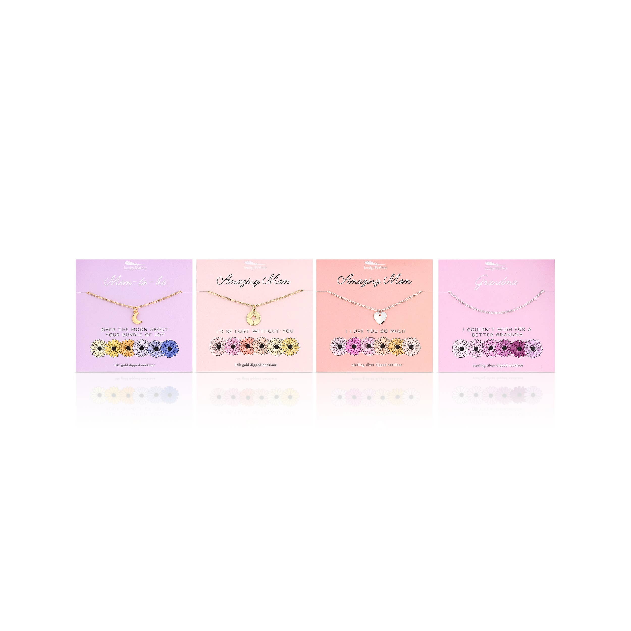 AMAZING MOM - I'D BE LOST WITHOUT YOU NECKLACE & CARD