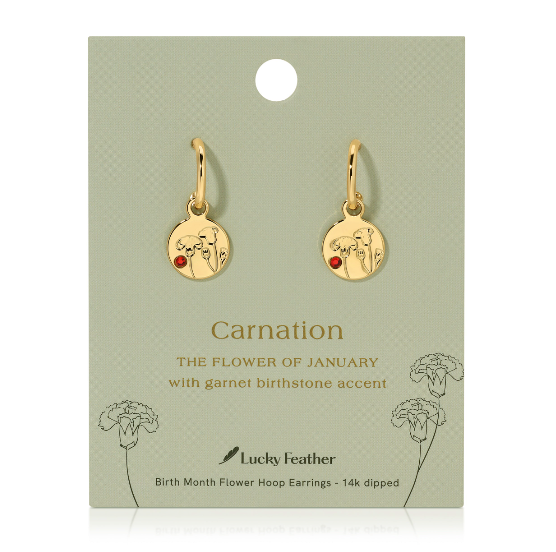 BIRTH MONTH FLOWER EARRINGS
