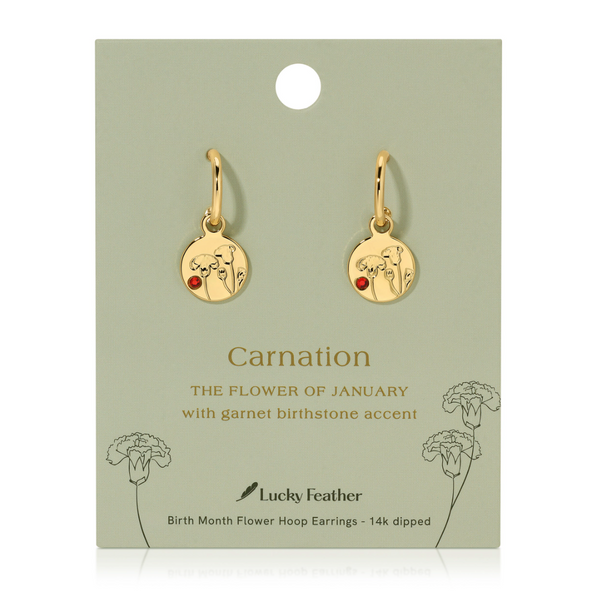 BIRTH MONTH FLOWER EARRINGS