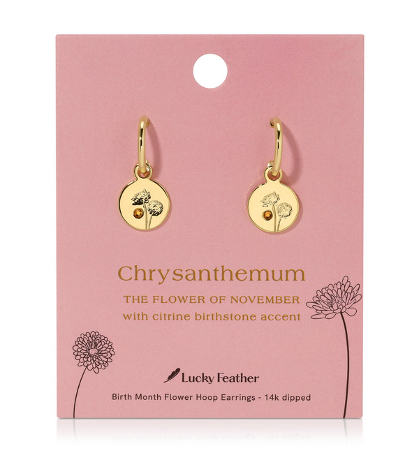 BIRTH MONTH FLOWER EARRINGS