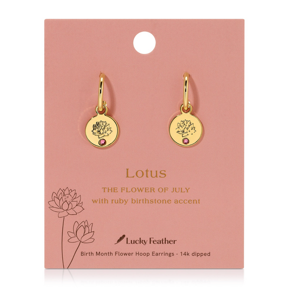 BIRTH MONTH FLOWER EARRINGS