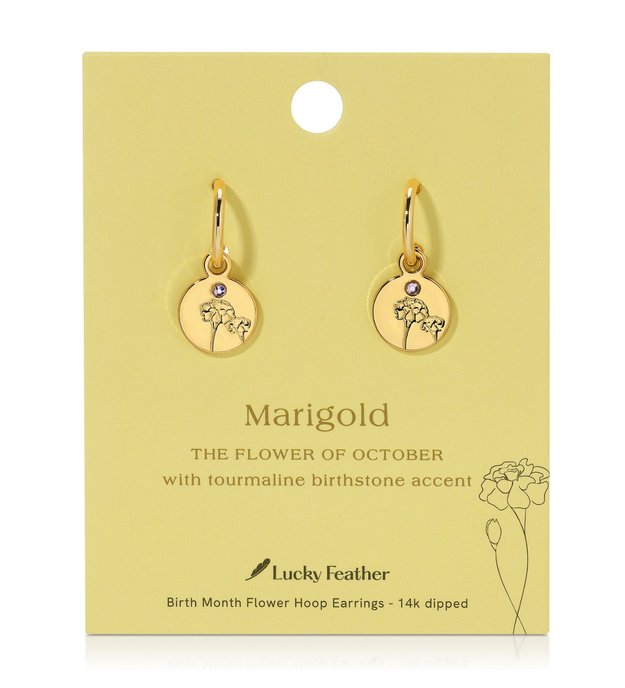 BIRTH MONTH FLOWER EARRINGS