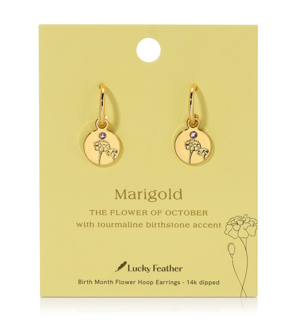 BIRTH MONTH FLOWER EARRINGS