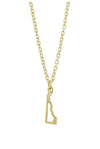 STATE NECKLACE - GOLD - DELAWARE