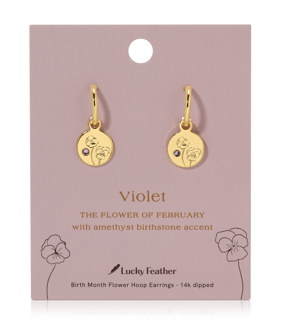 BIRTH MONTH FLOWER EARRINGS