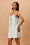 EYELET DETAIL MINI DRESS