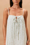 EYELET DETAIL MINI DRESS