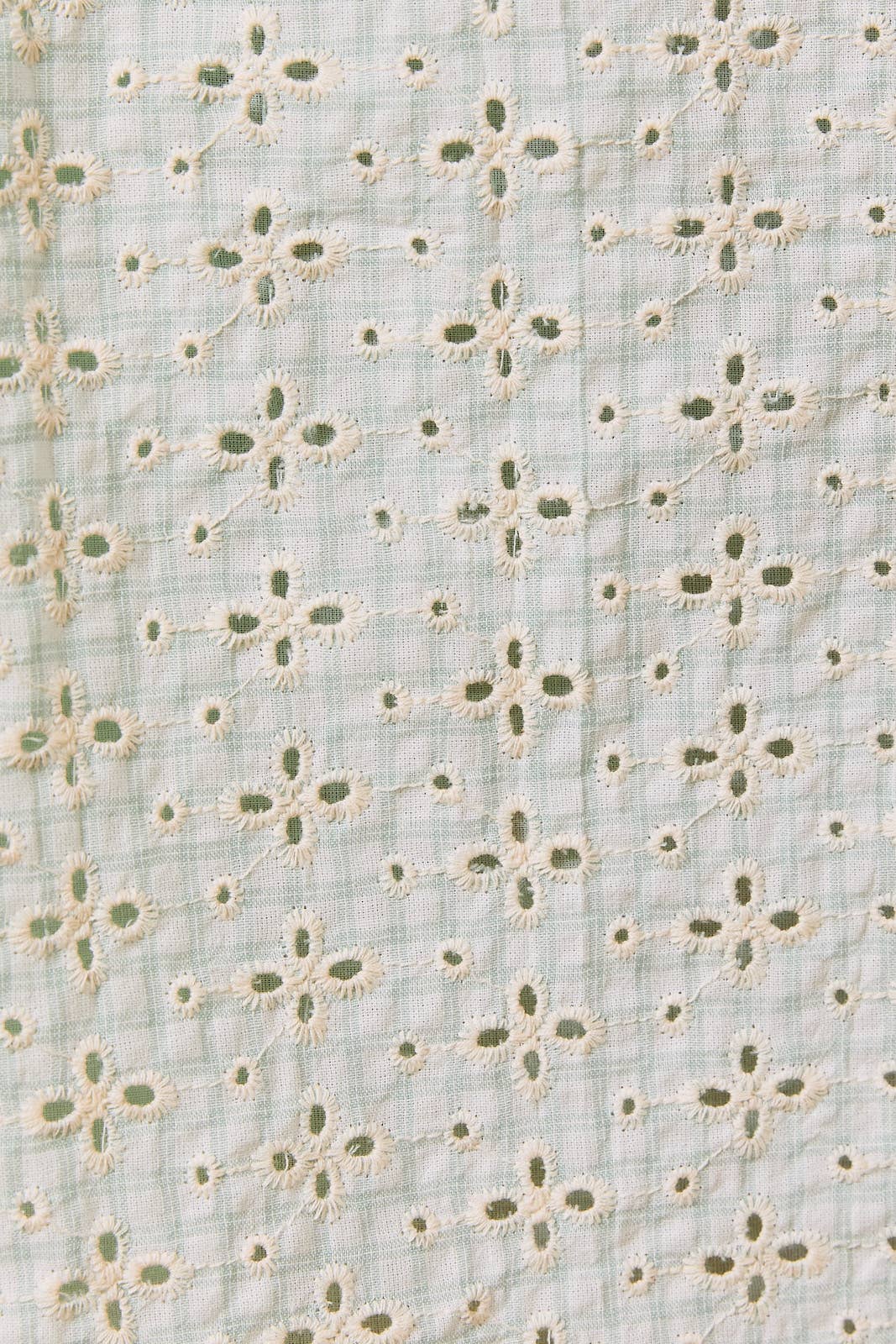 EYELET DETAIL MINI DRESS
