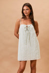 EYELET DETAIL MINI DRESS