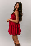 TIE SHOULDER RUFFLE ROMPER