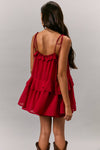 TIE SHOULDER RUFFLE ROMPER