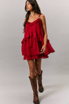 TIE SHOULDER RUFFLE ROMPER