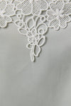 MINT LACE TRIM SATIN TOP