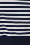 V-NECK STRIPE TOP, NAVY/WHITE