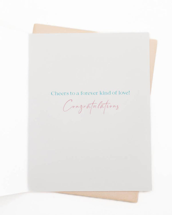 'CHEERS TO THE NEWLYWEDS' WEDDING CARD