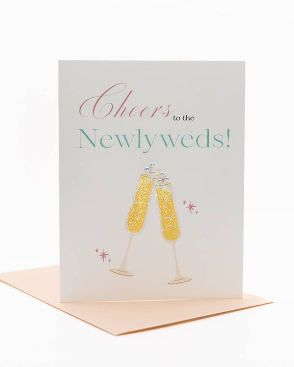 'CHEERS TO THE NEWLYWEDS' WEDDING CARD