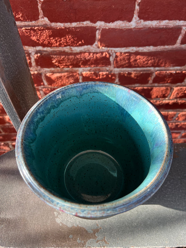 BLACK/TEAL WINE CHILLER/VASE CONTAINER L.V.