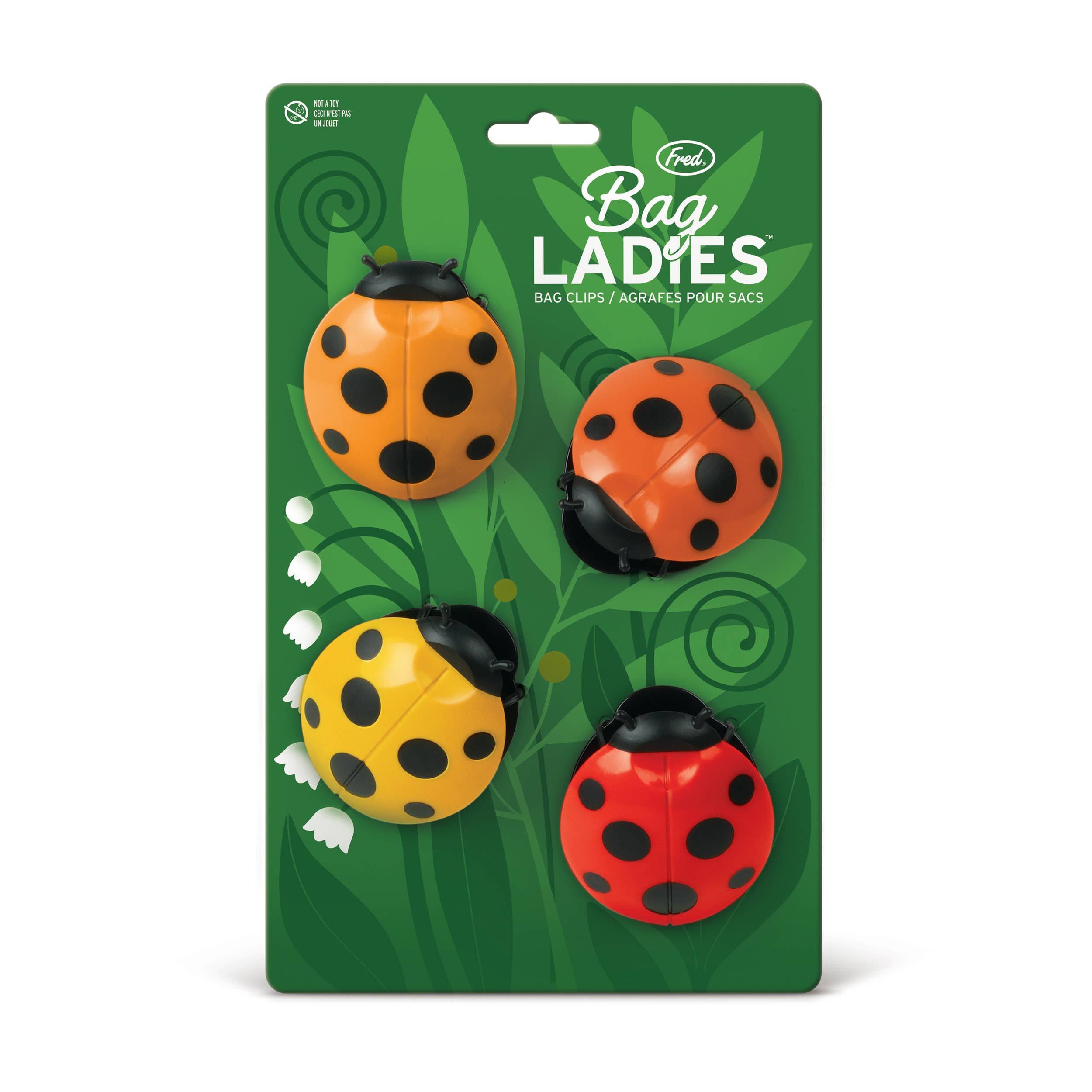 BAG LADIES - LADYBUG BAG CLIPS - SET OF 4