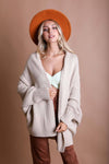 BAT SLEEVE KNIT CARDIGAN, BEIGE