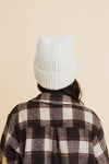 CHILL VIBES SOFT RIBBED SQUARE TOP BEANIE
