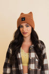 CHILL VIBES SOFT RIBBED SQUARE TOP BEANIE
