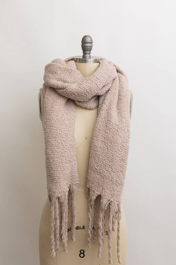 COZY KNIT SCARF WITH TASSELS