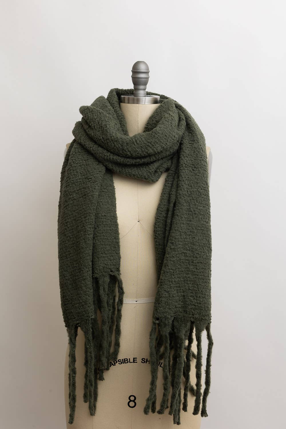COZY KNIT SCARF WITH TASSELS