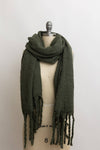 COZY KNIT SCARF WITH TASSELS