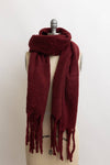COZY KNIT SCARF WITH TASSELS