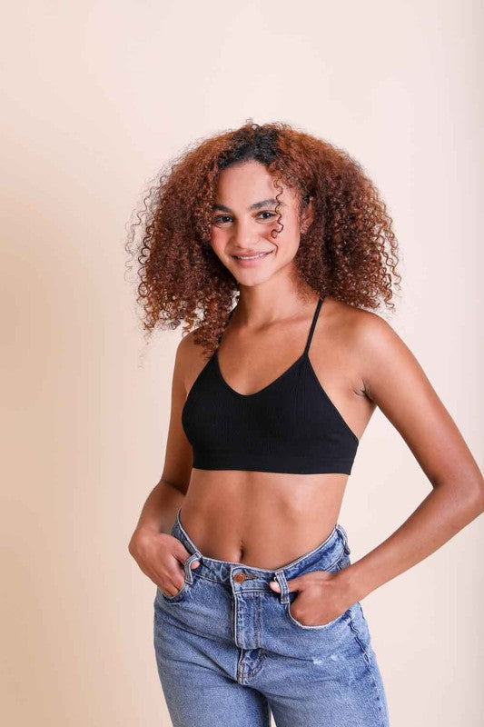 TATTOO MESH RACERBACK BRALETTE