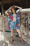 ALLOVER FLORAL PRINT KIMONO