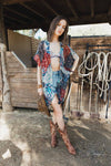 ALLOVER FLORAL PRINT KIMONO