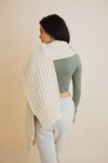 COZY WAFFLE KNIT EDGE SCARF