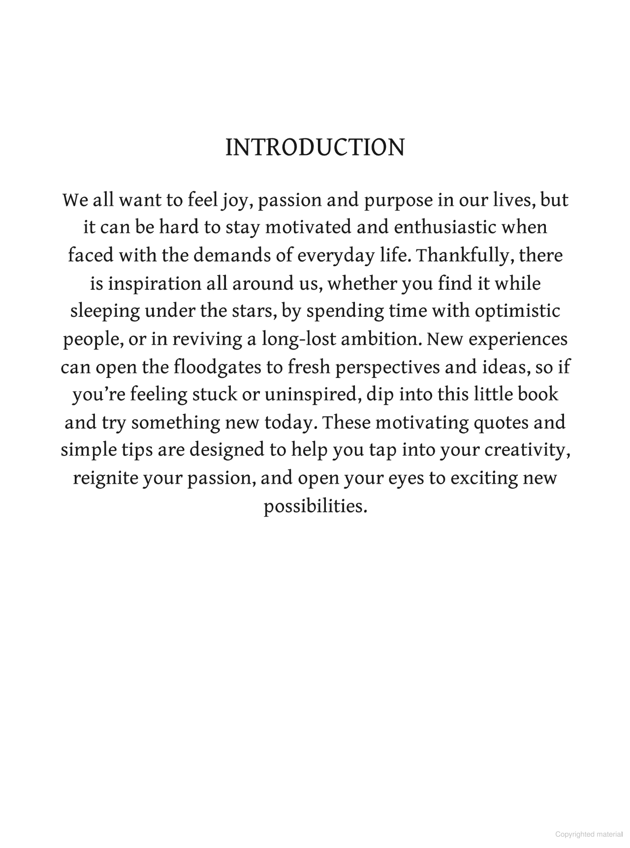 INSPIRATION FOR EVERY DAY BOOK