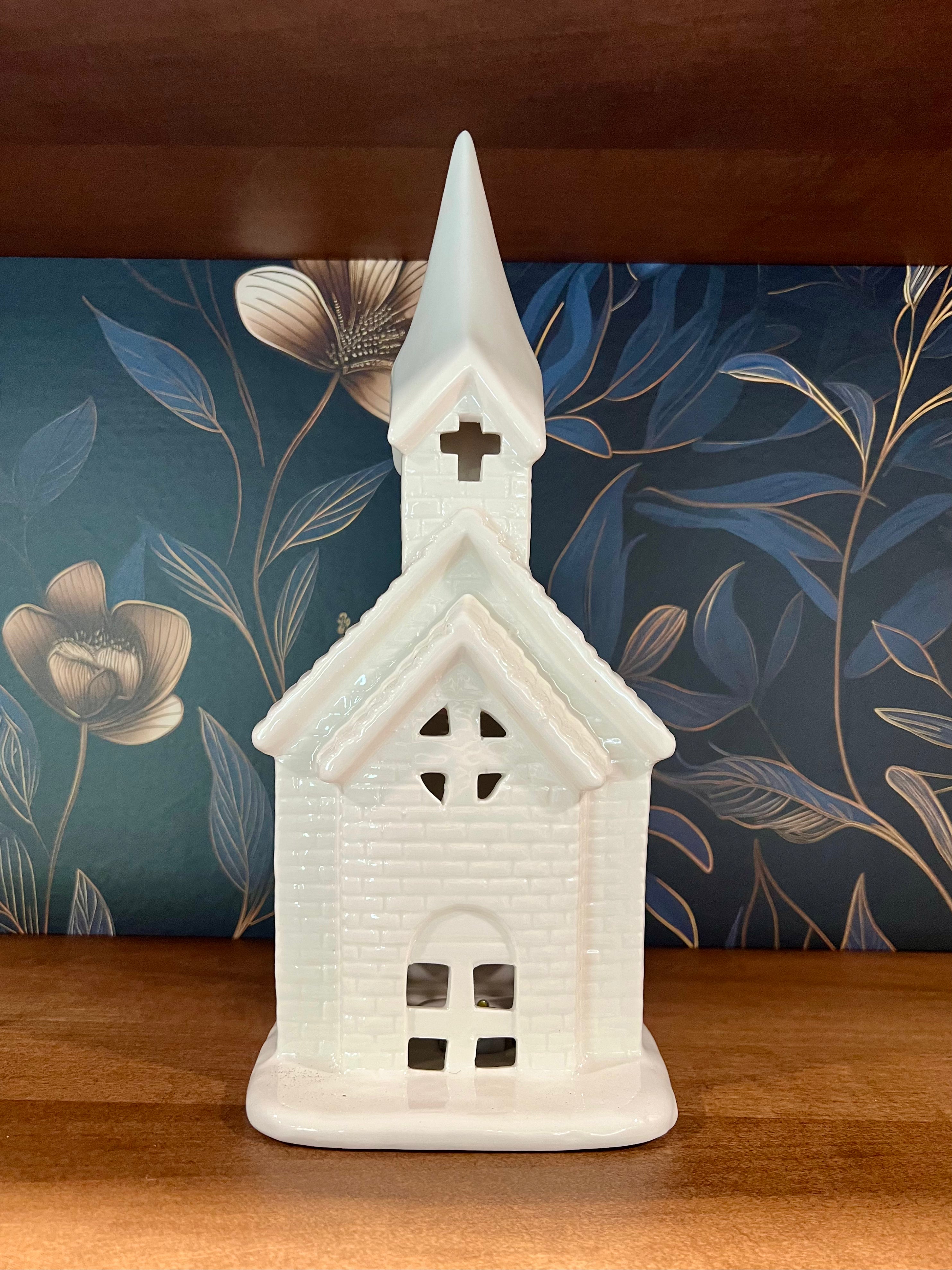 DOLOMITE LIGHT UP WHITE CHURCH DECOR