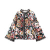 CASUAL FLARED SLEEVE MULTICOLOR PRINTED COTTON JACKET