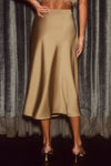 KENDALL SATIN BODY-HUGGING SKIRT