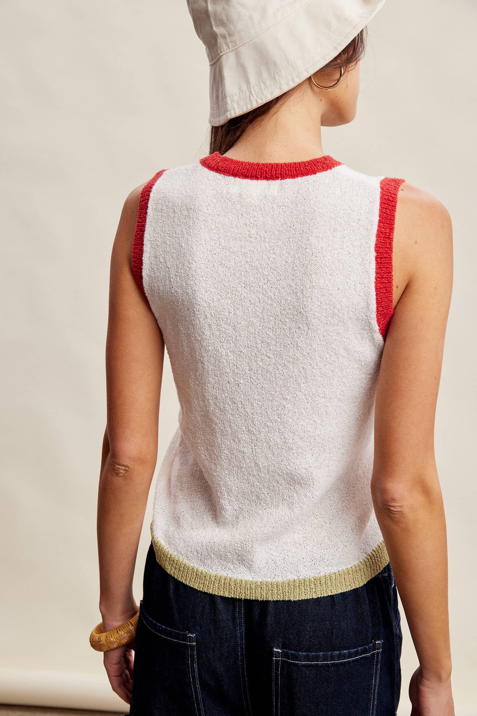 BABY TOMATOES SLEEVELESS KNIT TANK TOP