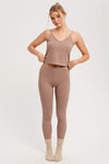RIBBED KNIT CAMI & LEGGINGS LOUNGE SET