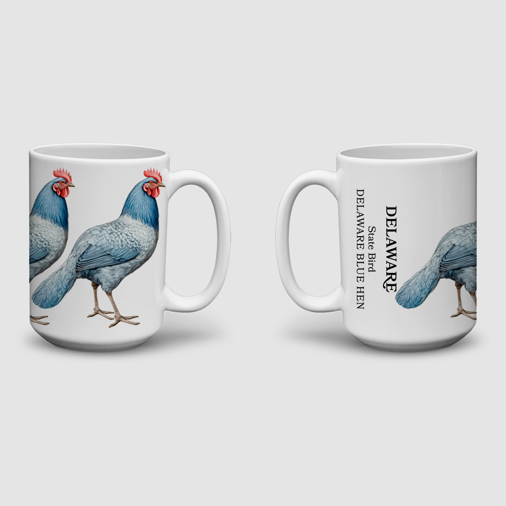 DELAWARE STATE BIRD BLUE HEN MUG