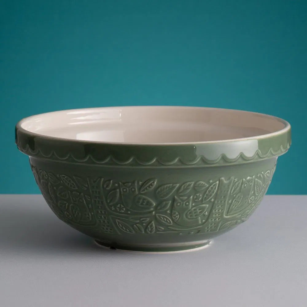 IN THE FOREST COLLECTION SIZE 18, OWL MIXING BOWL, GREEN 11
