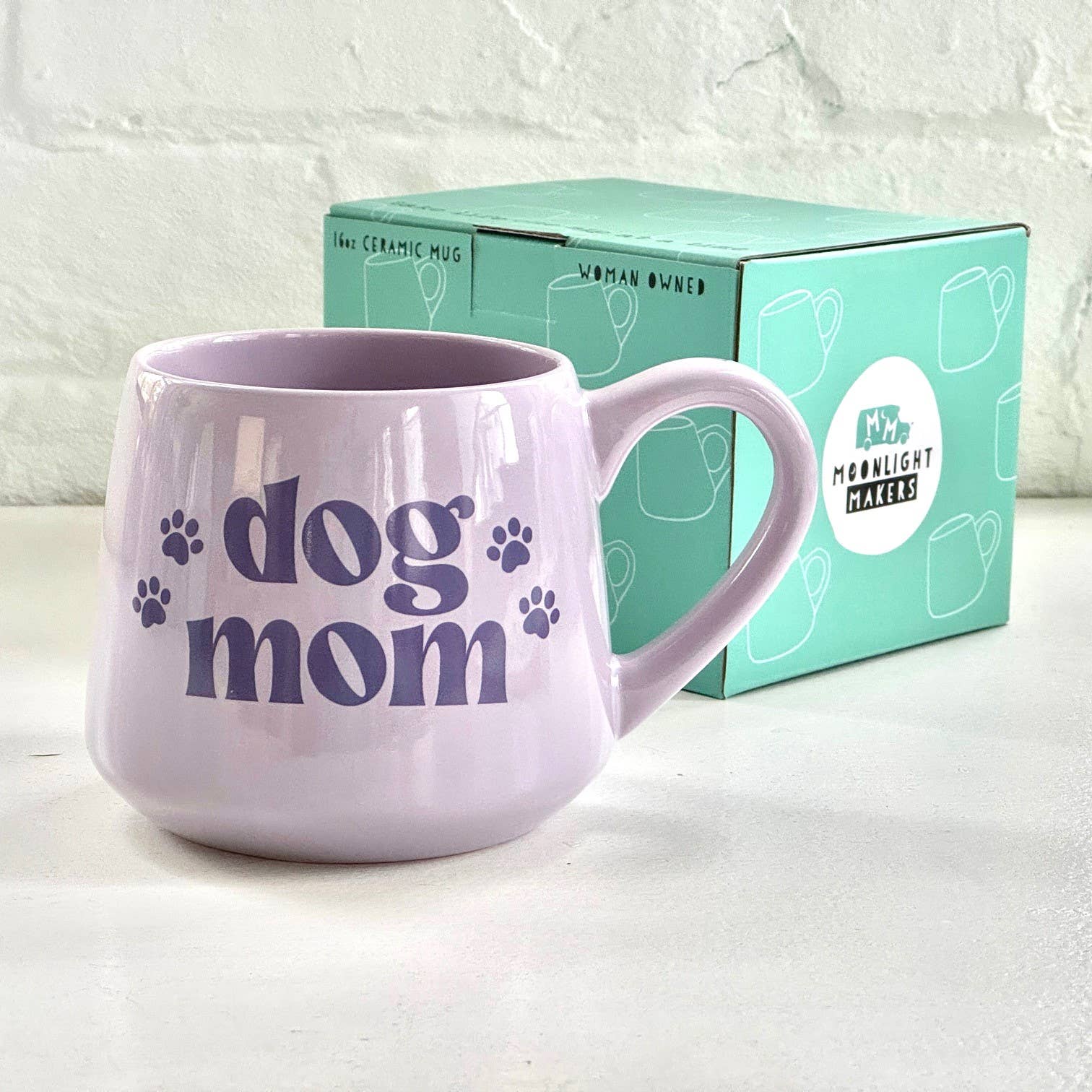 DOG MOM - 16OZ MUG - CUTE GIFT FOR DOG LOVER, DOG MOM