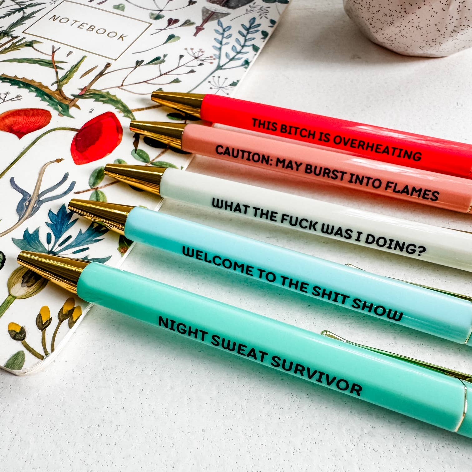 HOTTER THAN EVER - MENOPAUSE PEN SET - FUNNY GFIT FOR HER