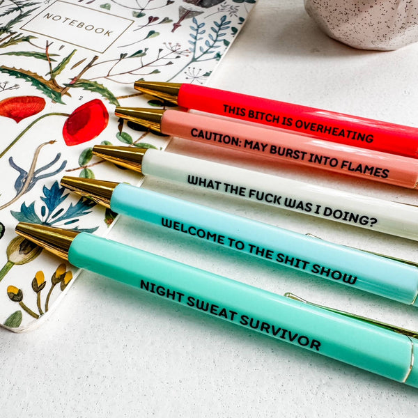 HOTTER THAN EVER - MENOPAUSE PEN SET - FUNNY GFIT FOR HER