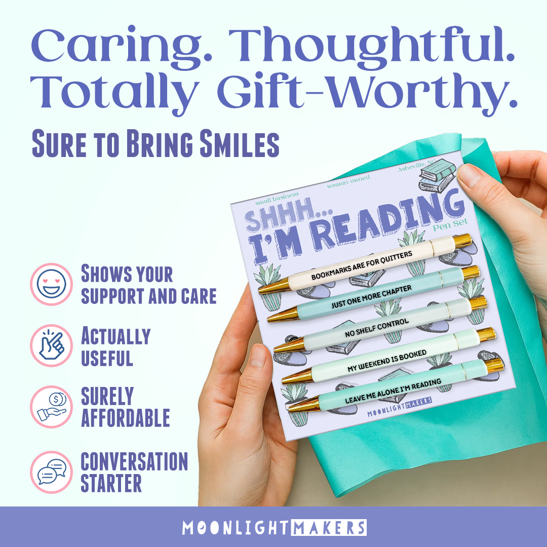 SHH, I'M READING - PEN SET - GIFT, BOOK LOVER