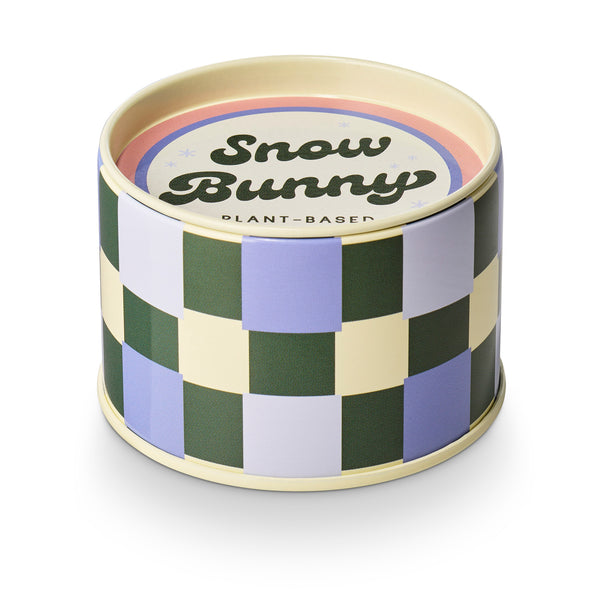 Snow Bunny Slopeslide Tin Candle