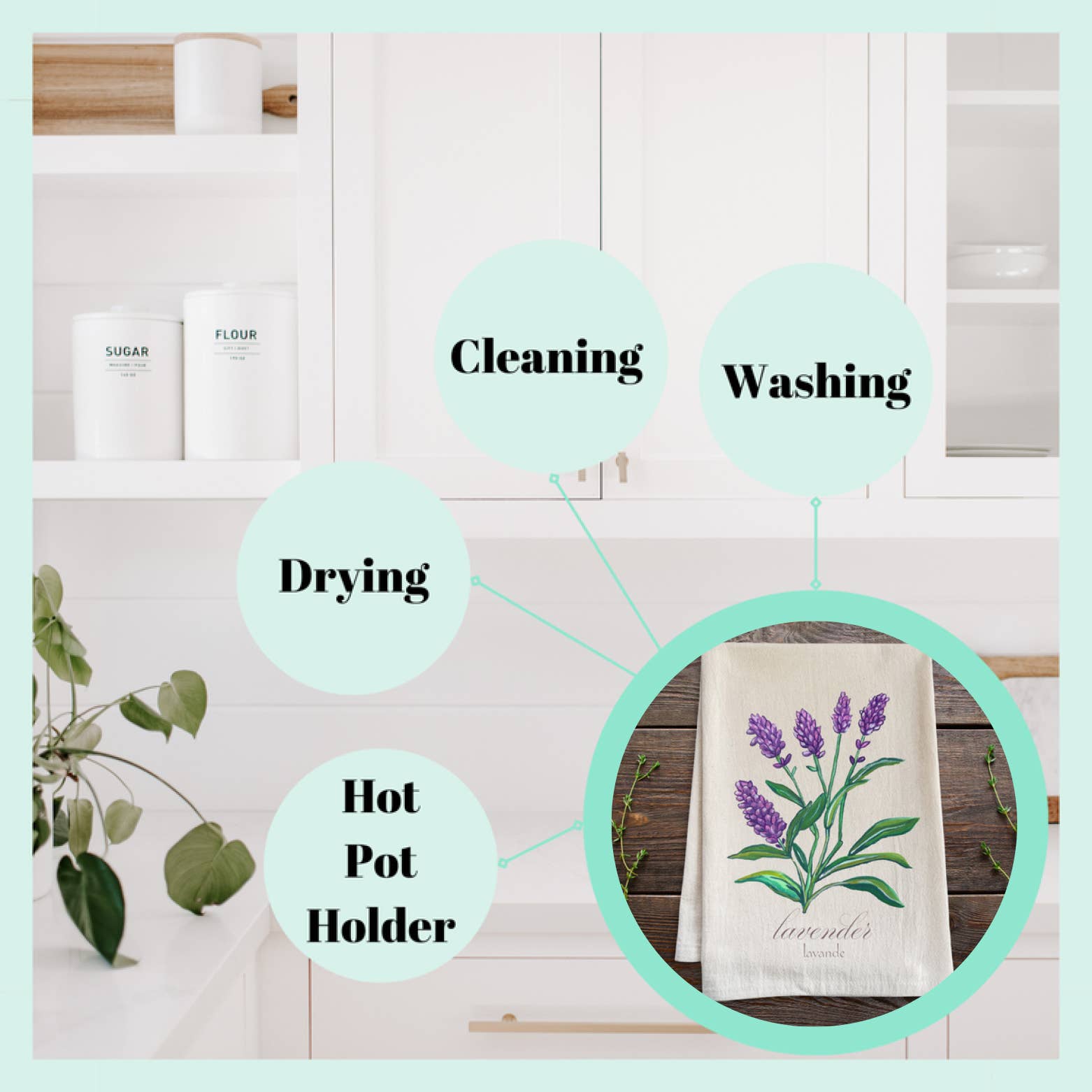 WELCOME TO OUR COOP- WATERCOLOR KITCHEN TOWELS