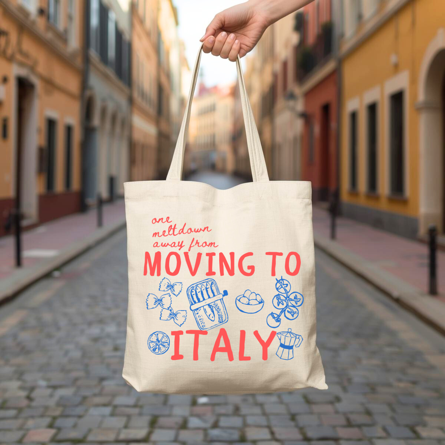 ONE MELTDOWN AWAY... - COLOR TOTE BAG