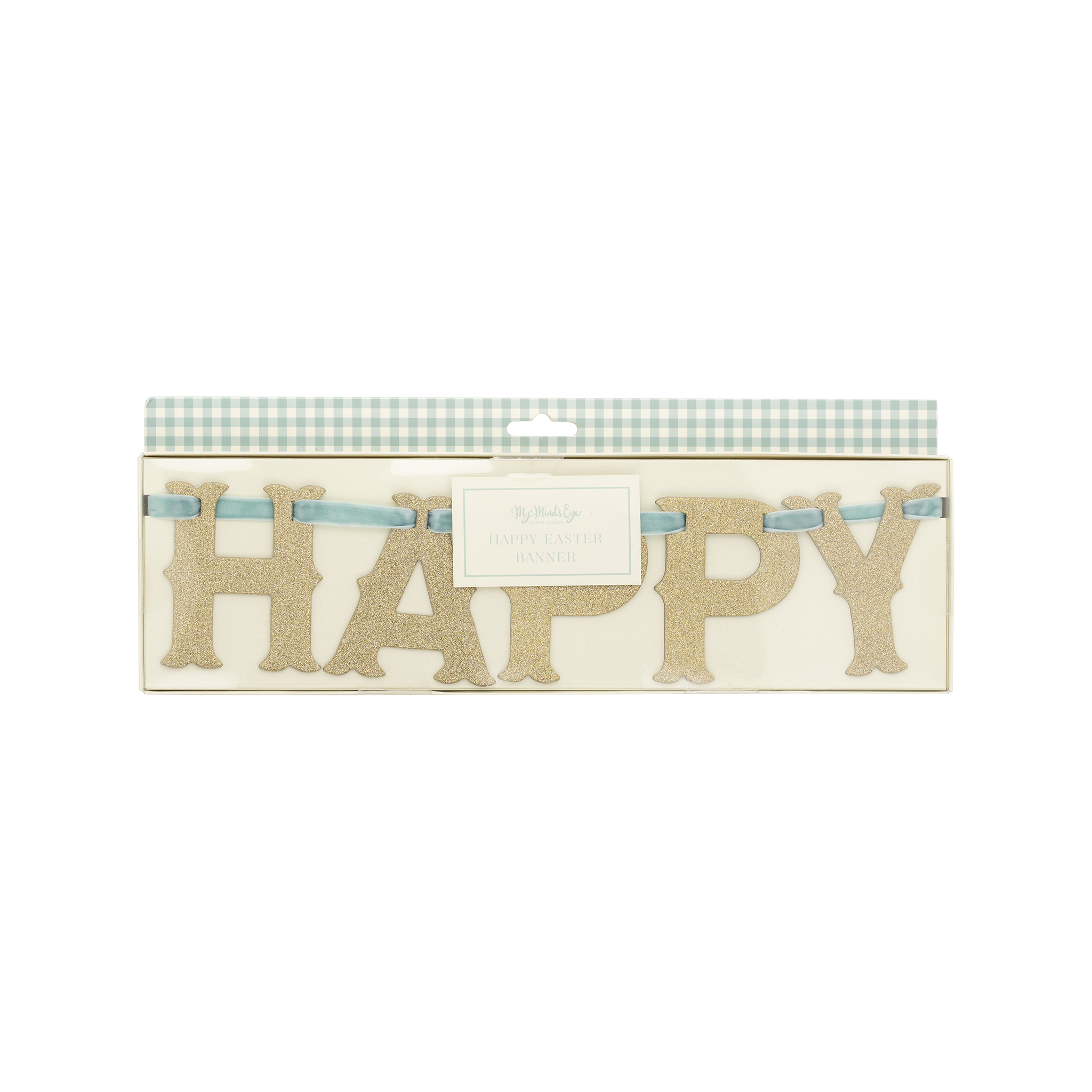 VINTAGE HAPPY EASTER GLITTER VINTAGE BANNER